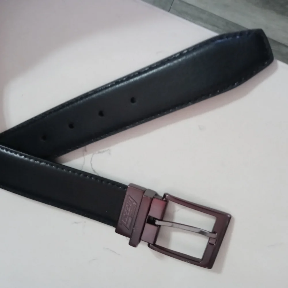 Dickies Genuine Leather Black Brown Reversible Large Men's Belt 57